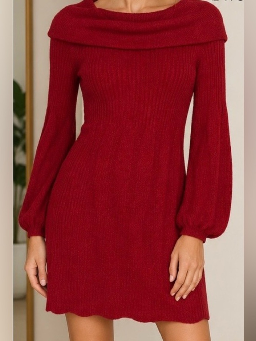 Antonio Melani Wool Red Sweater Dress